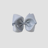 silver gray hair bow on a white background