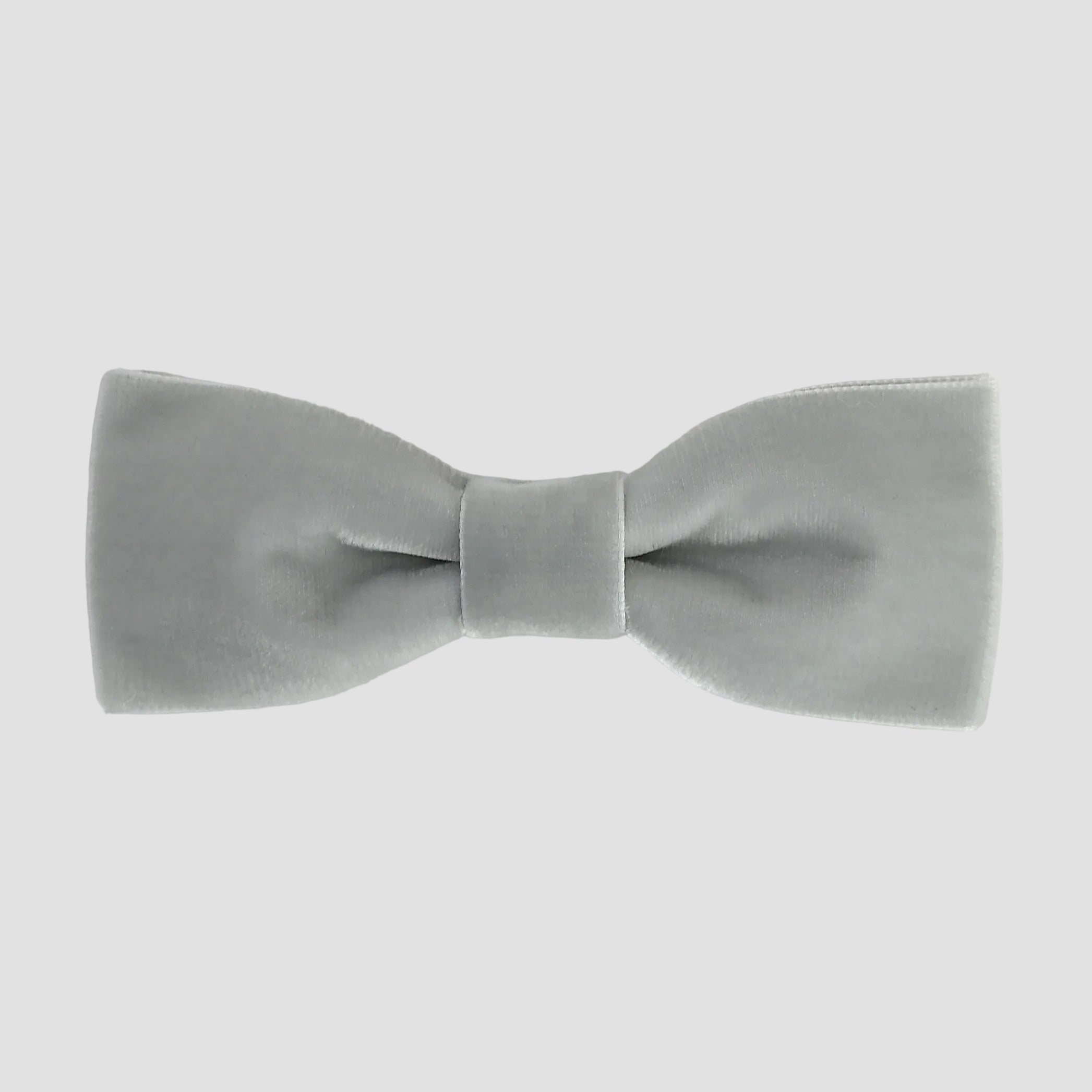 Silver gray men bow tie on a white background.
