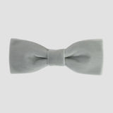 Silver gray men bow tie on a white background.