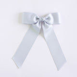 Silver grey grosgrain Zoe petite bow