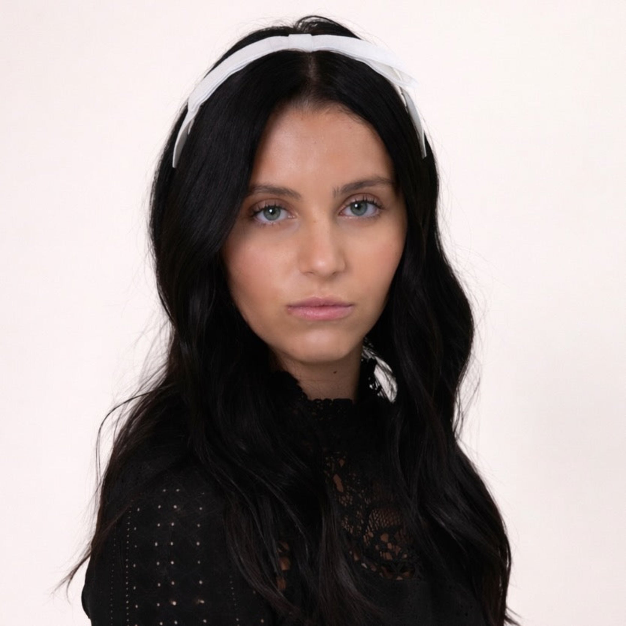 velvet bow headband for women white velvet ribbon headband