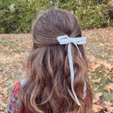 Velvet hair bow for girls. Everyday hairbows.