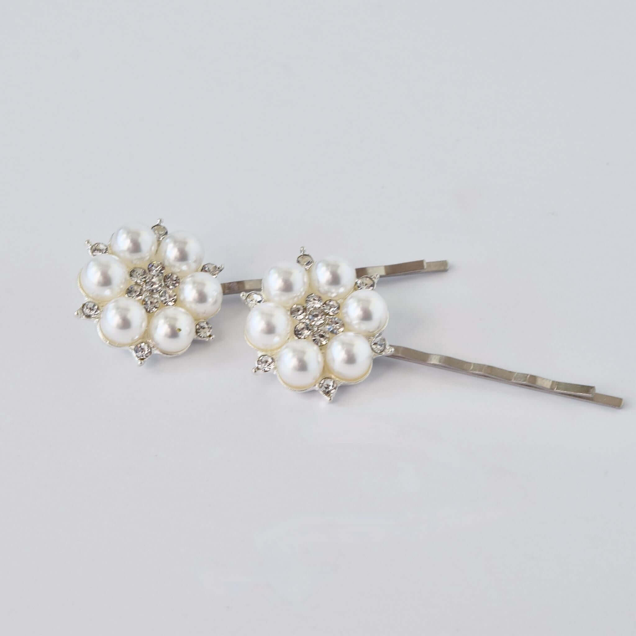 Pearl and Rhinestone Bobby Pin Set