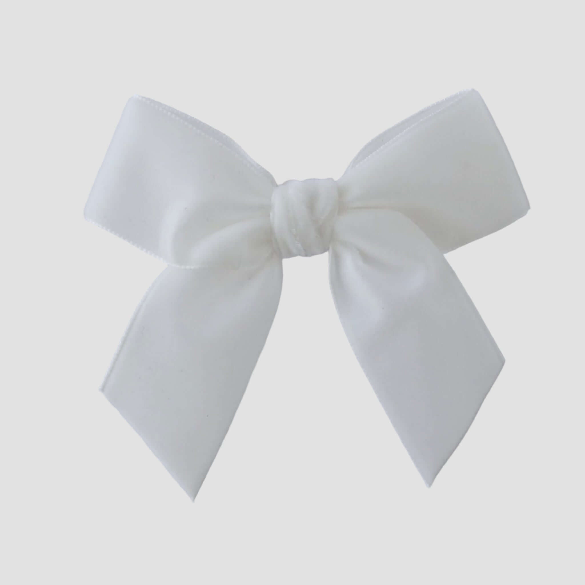 White velvet Flora hair bow