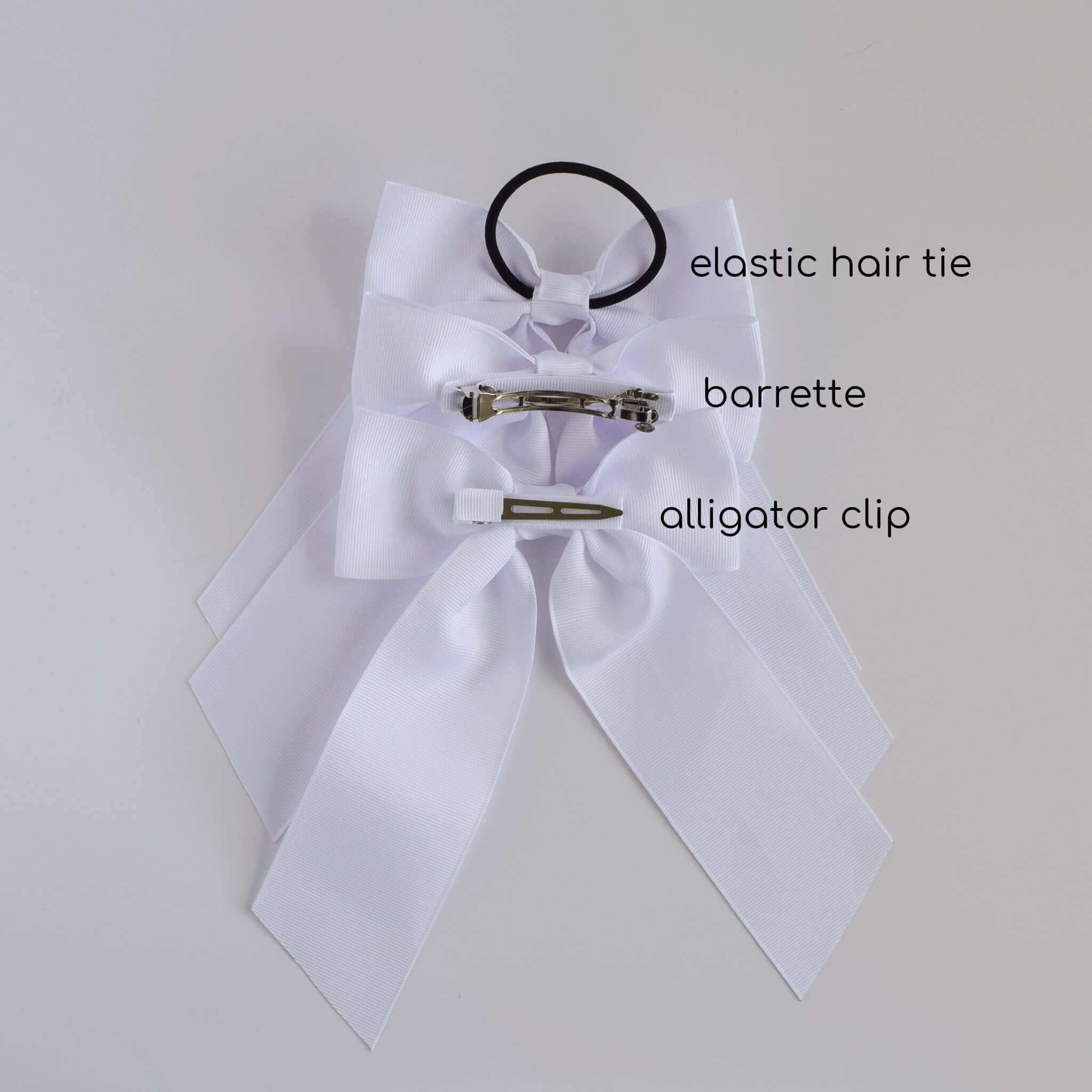 Navy Zoe Satin Bow