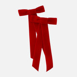 Zoe Mini Velvet Bow | Red