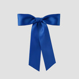 Royal Zoe petite satin hair bow on a white background