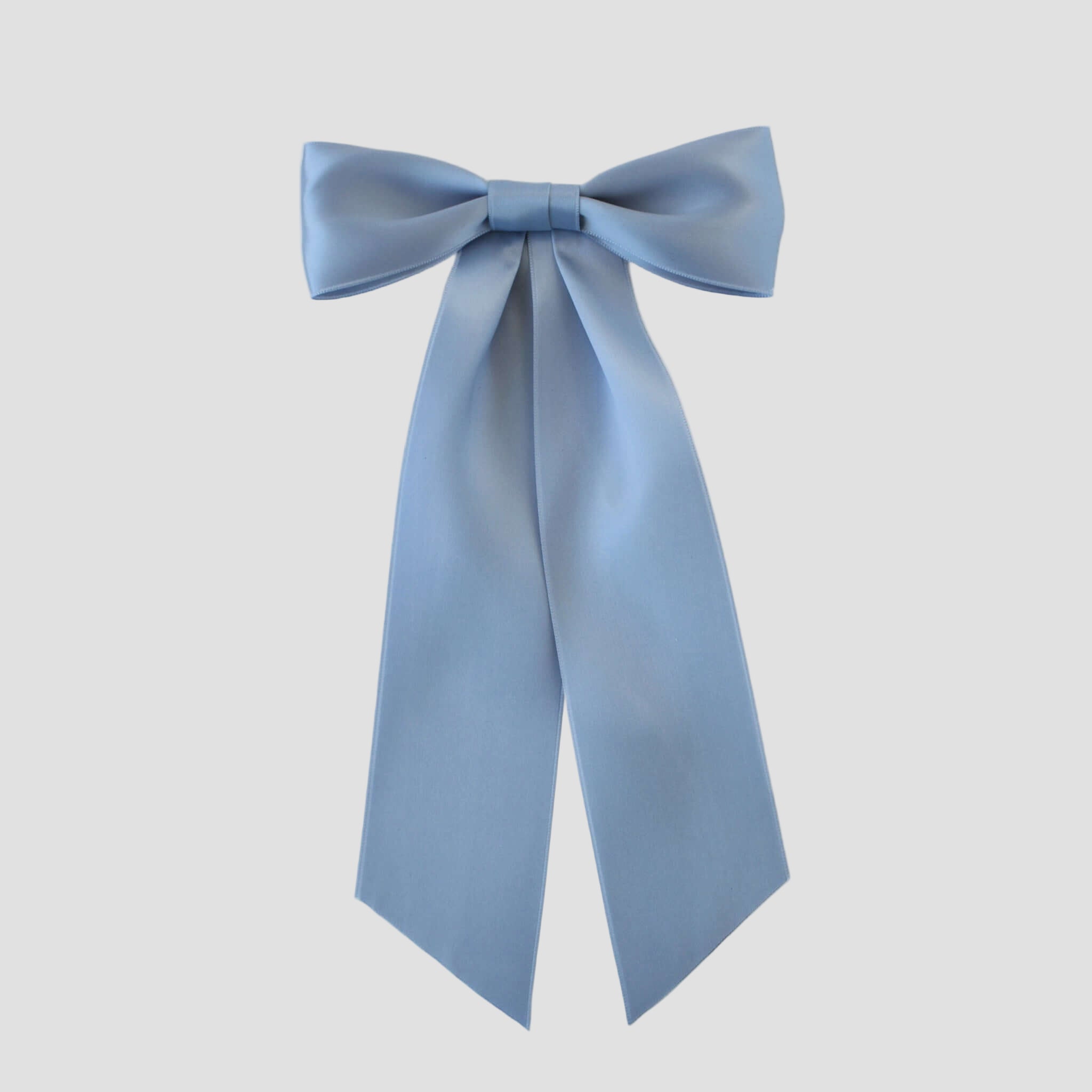 Zoe  satin bow in French blue. hair accessory.