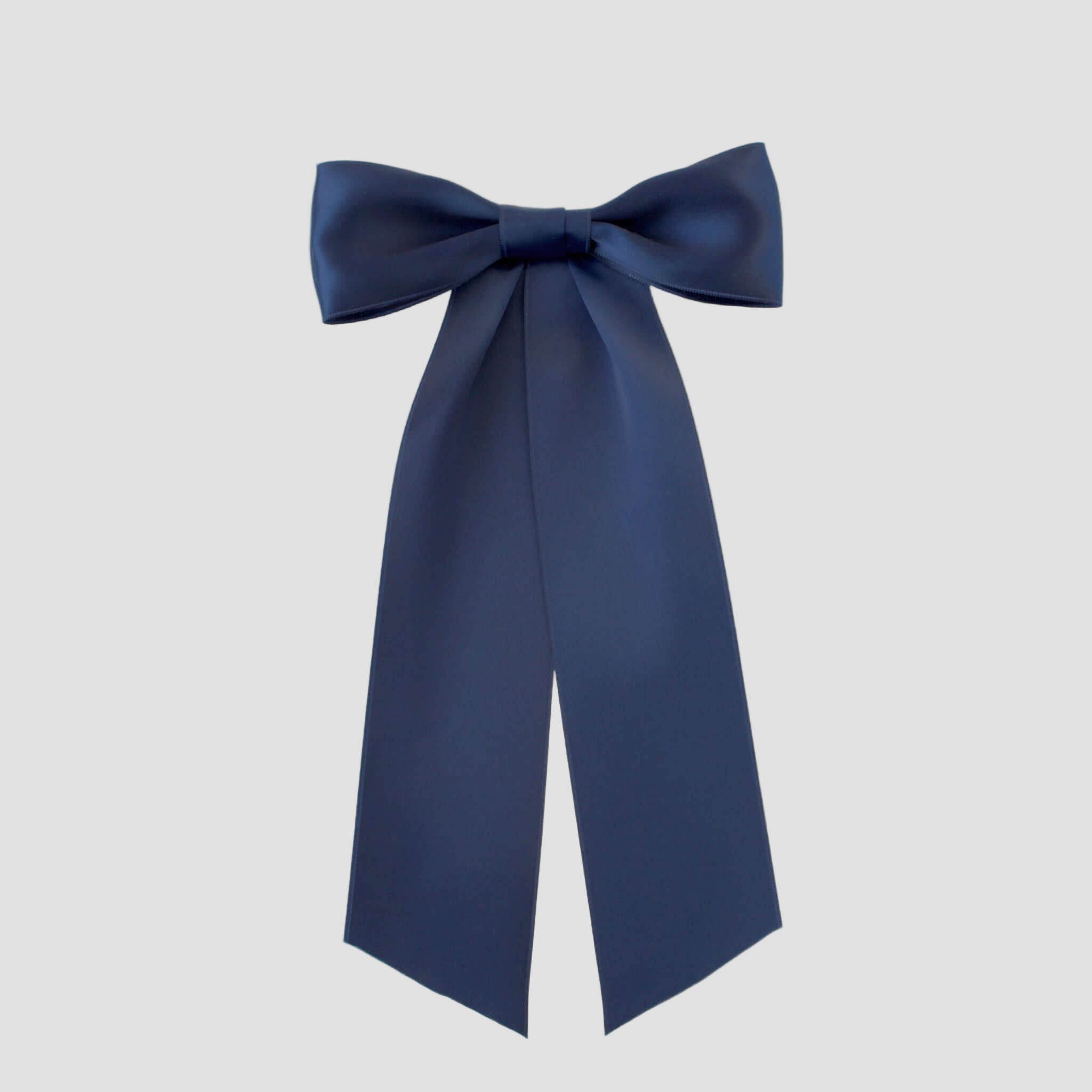 Zoe satin bow in navy