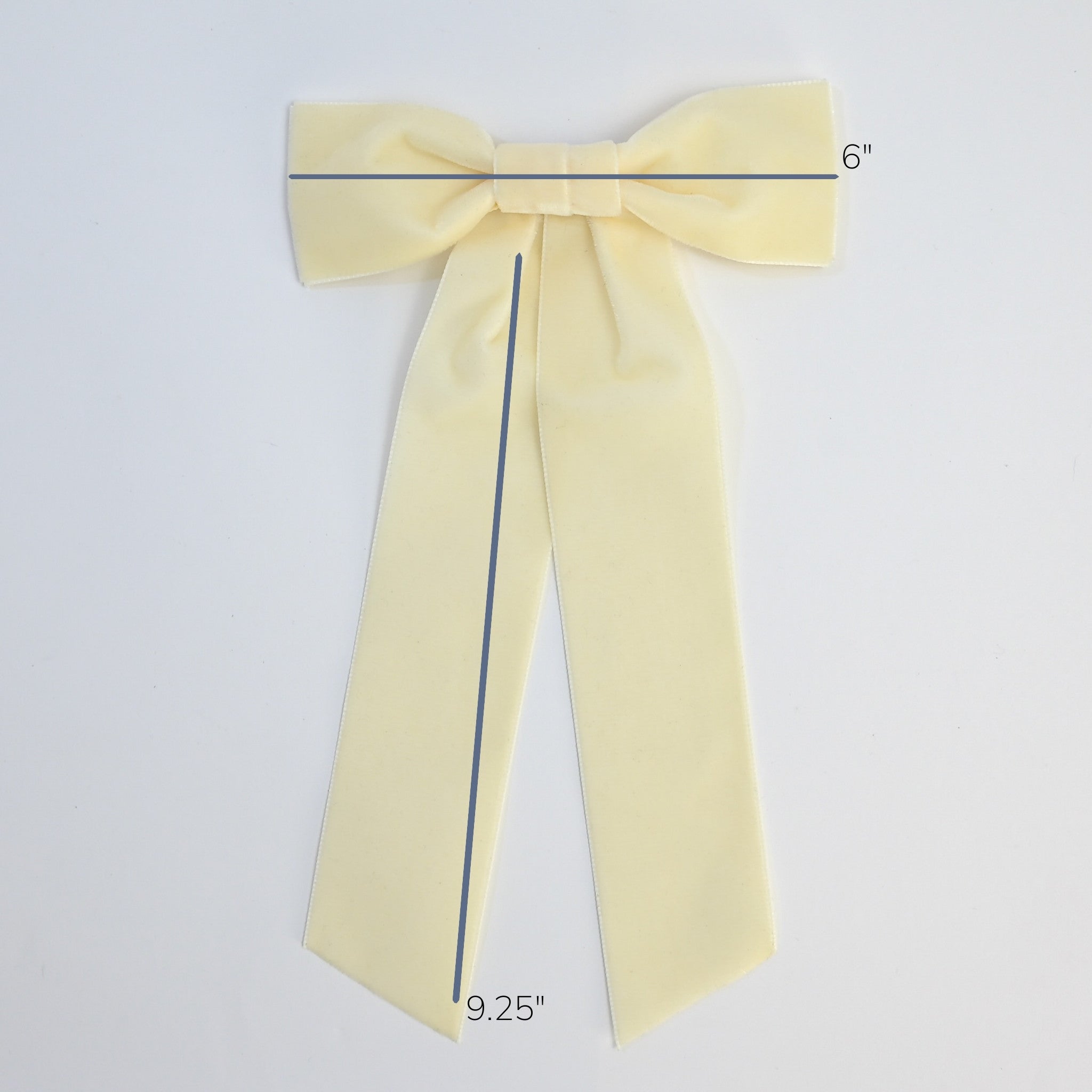 large womens velvet hair bow 6 inch width 9.25 inch length