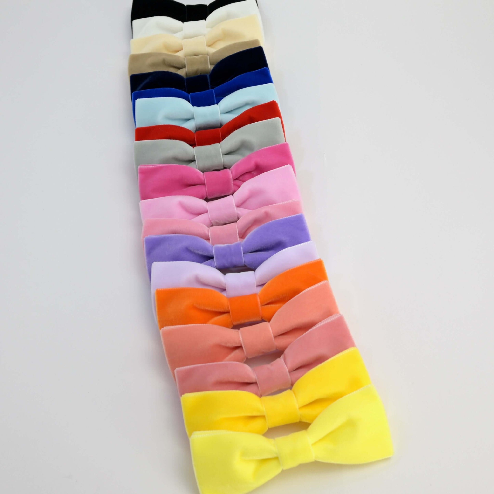 Men's velvet bow tie in spring and summer colors