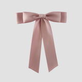 Grace satin bow in antique mauve pink