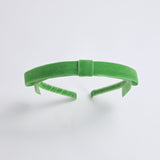 apple green velvet bow headband for women long tail velvet ribbon headband