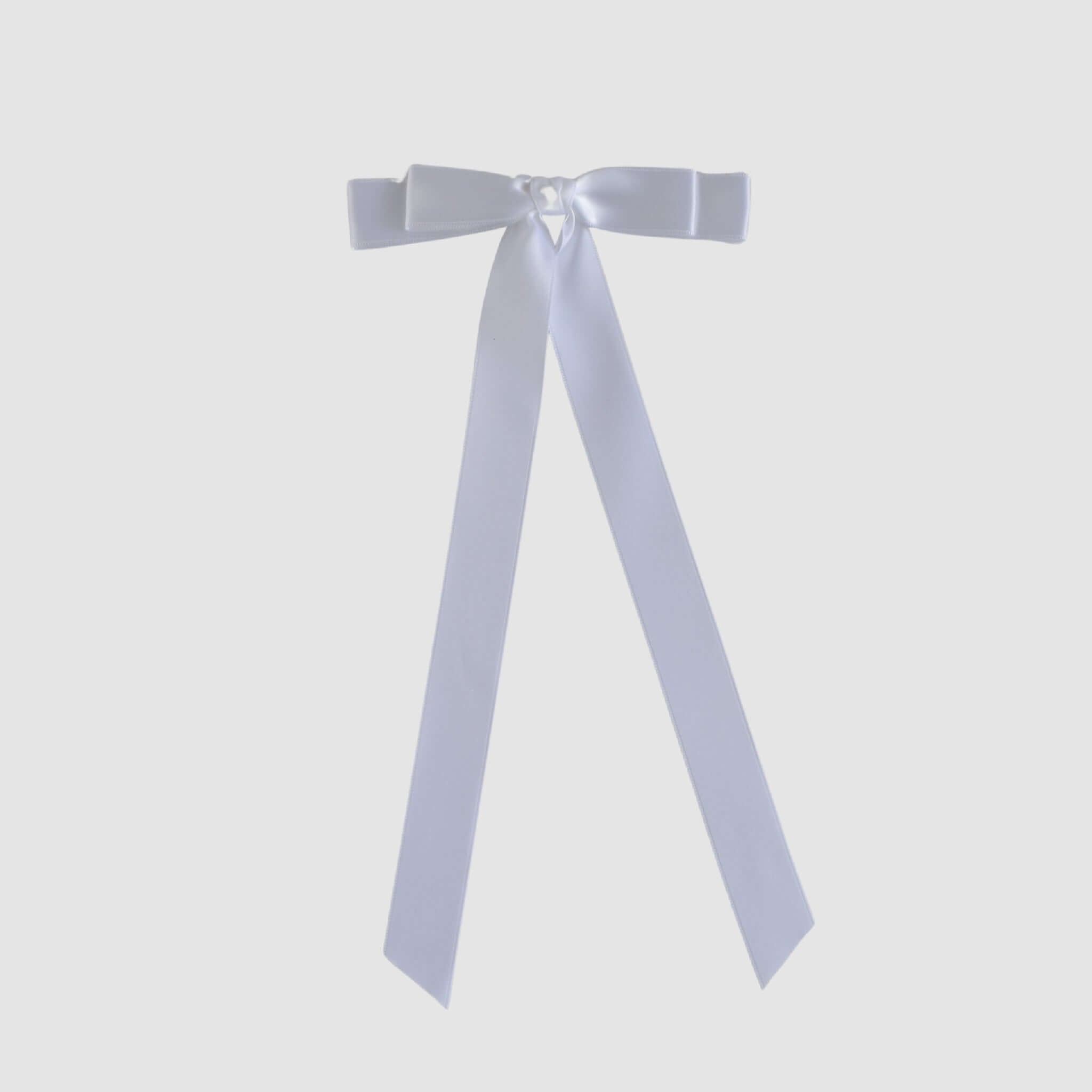 White Bailee Satin Bow