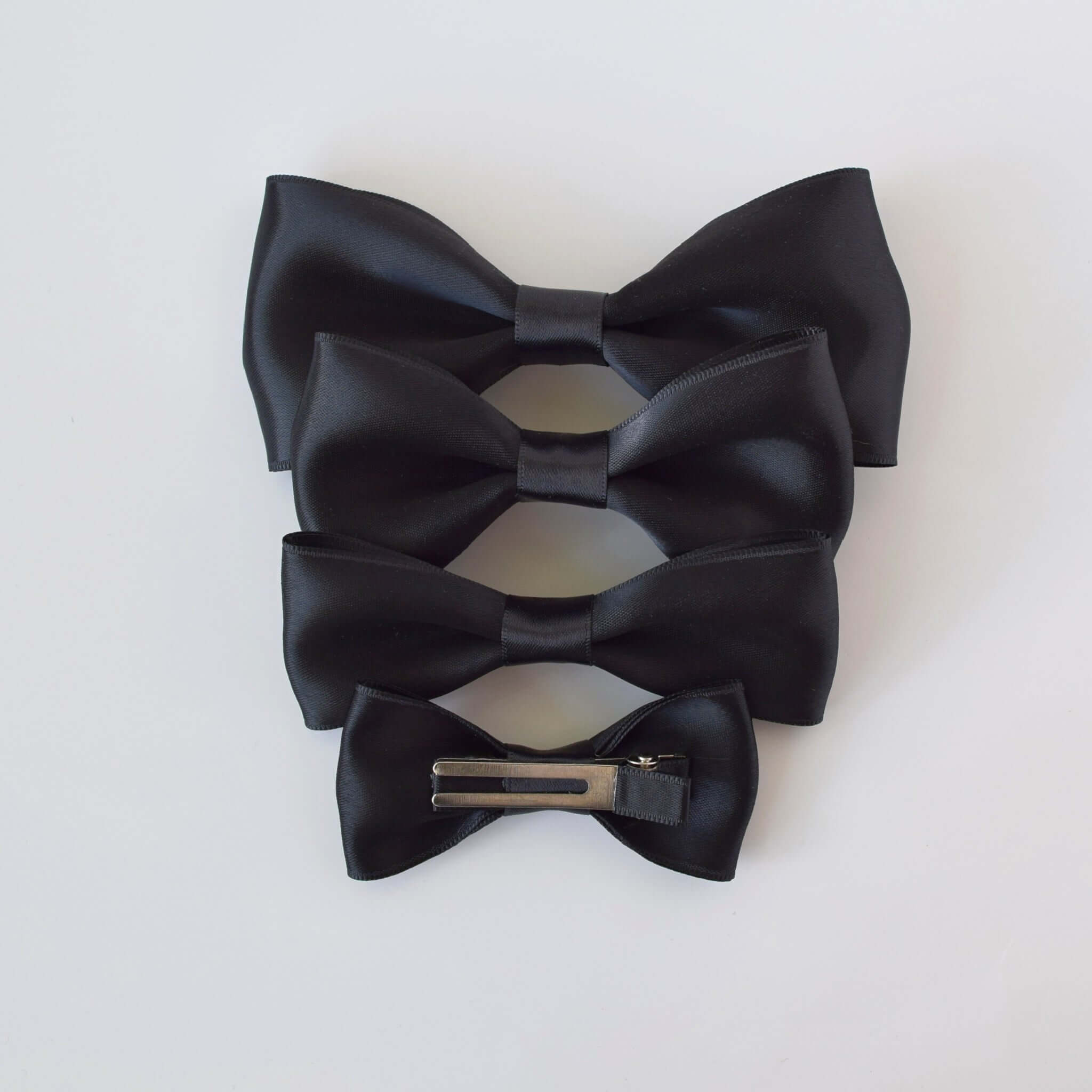 Black Satin Bow-Tie