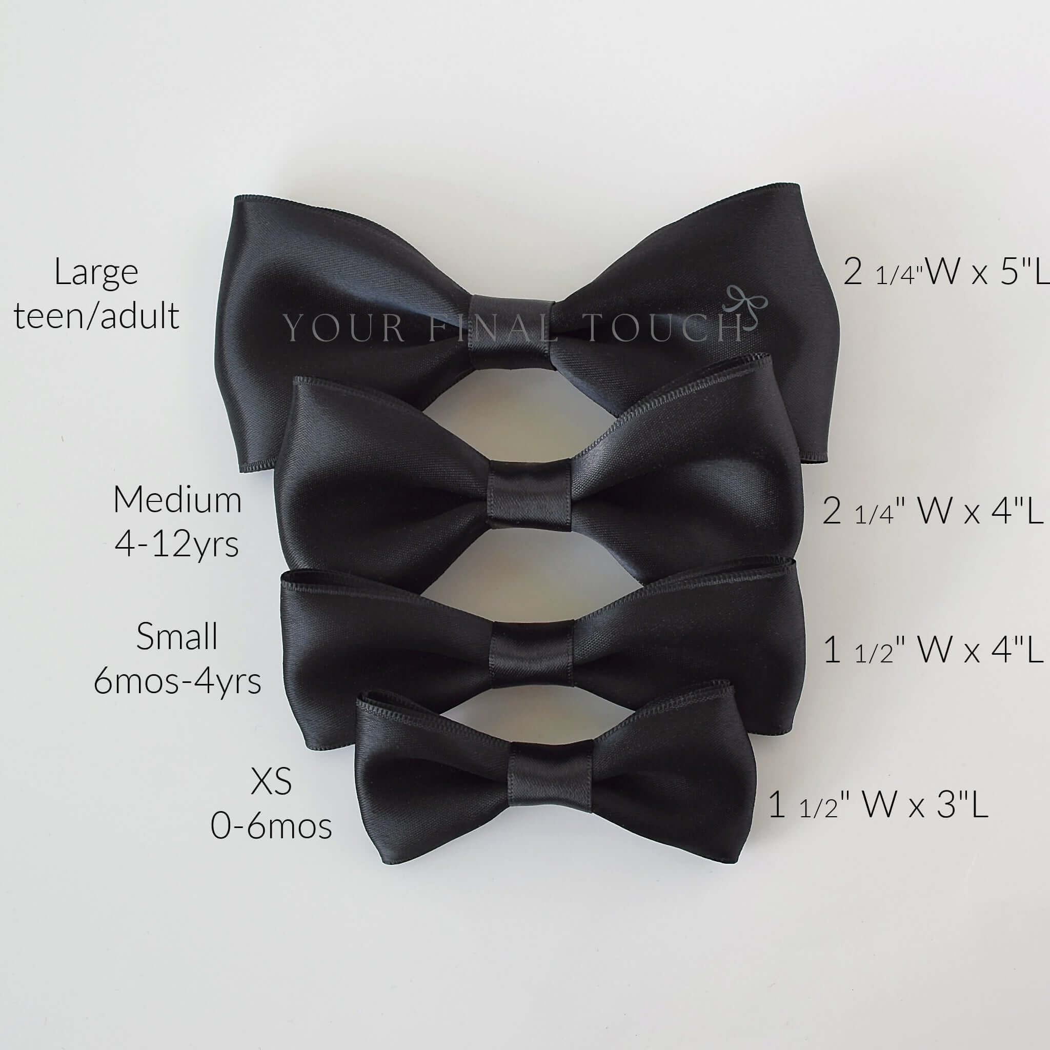 Black Satin Bow-Tie