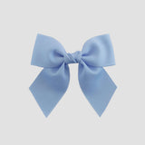 Light blue bow on a white background
