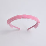 blush pink velvet bow headband for women long tail velvet ribbon headband