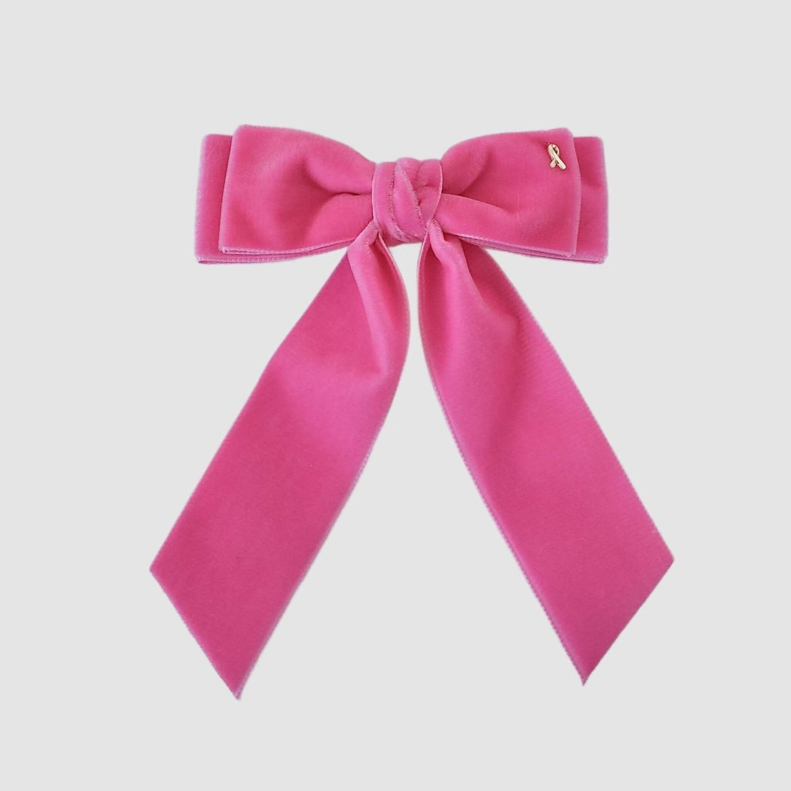 Breast Cancer Velvet Bow