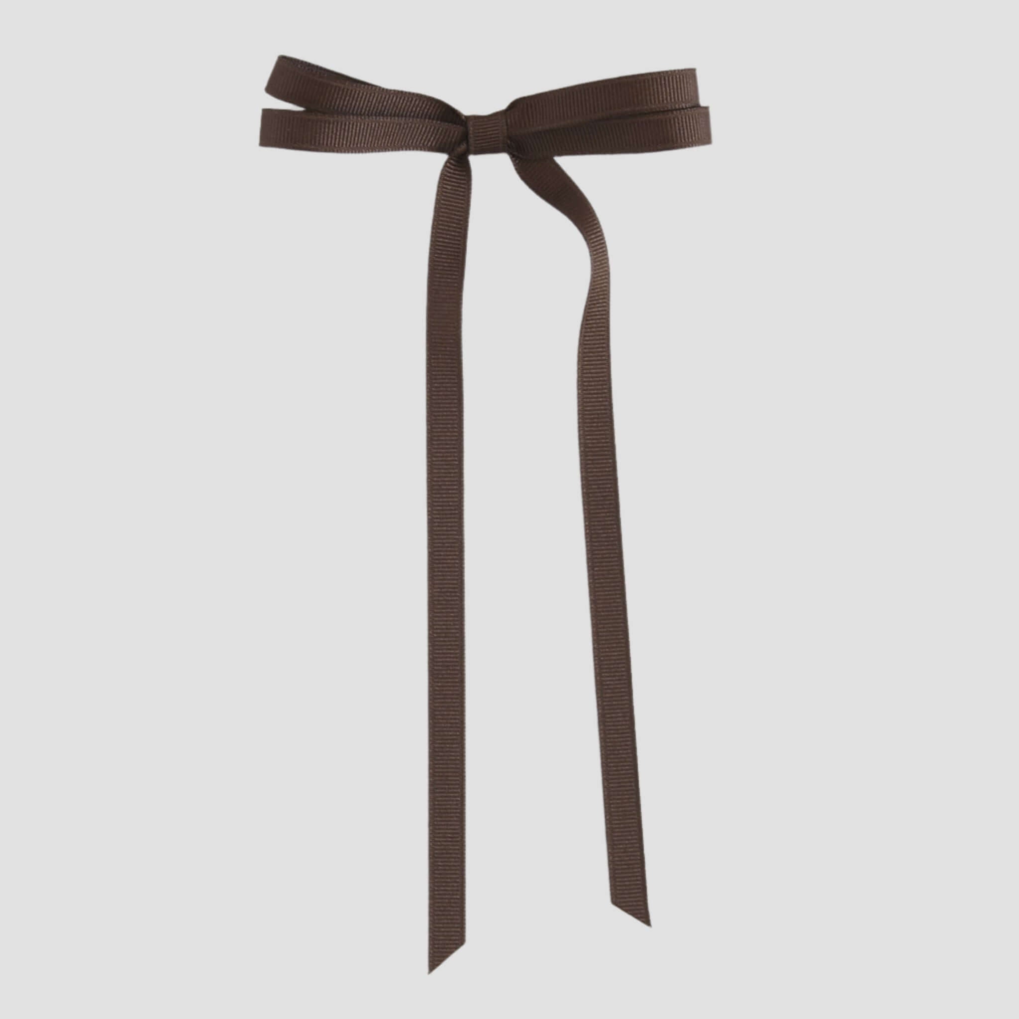 Brown ribbon bow on a white background
