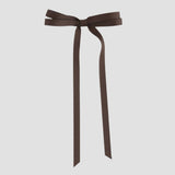 Brown ribbon bow on a white background