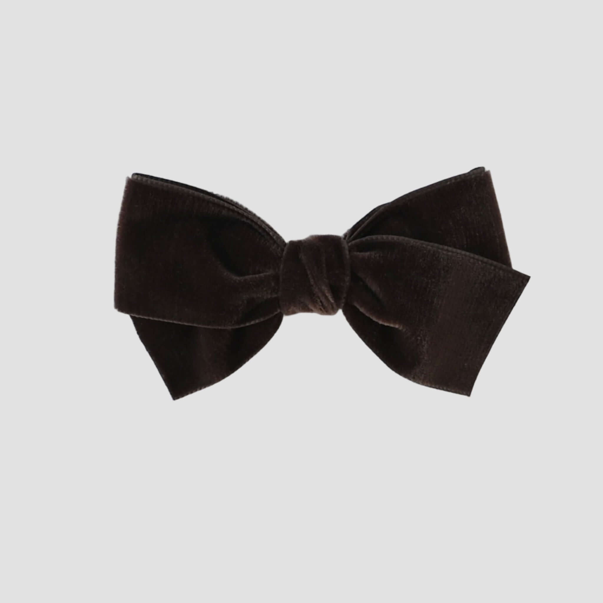 Brown velvet Kayla hair bow