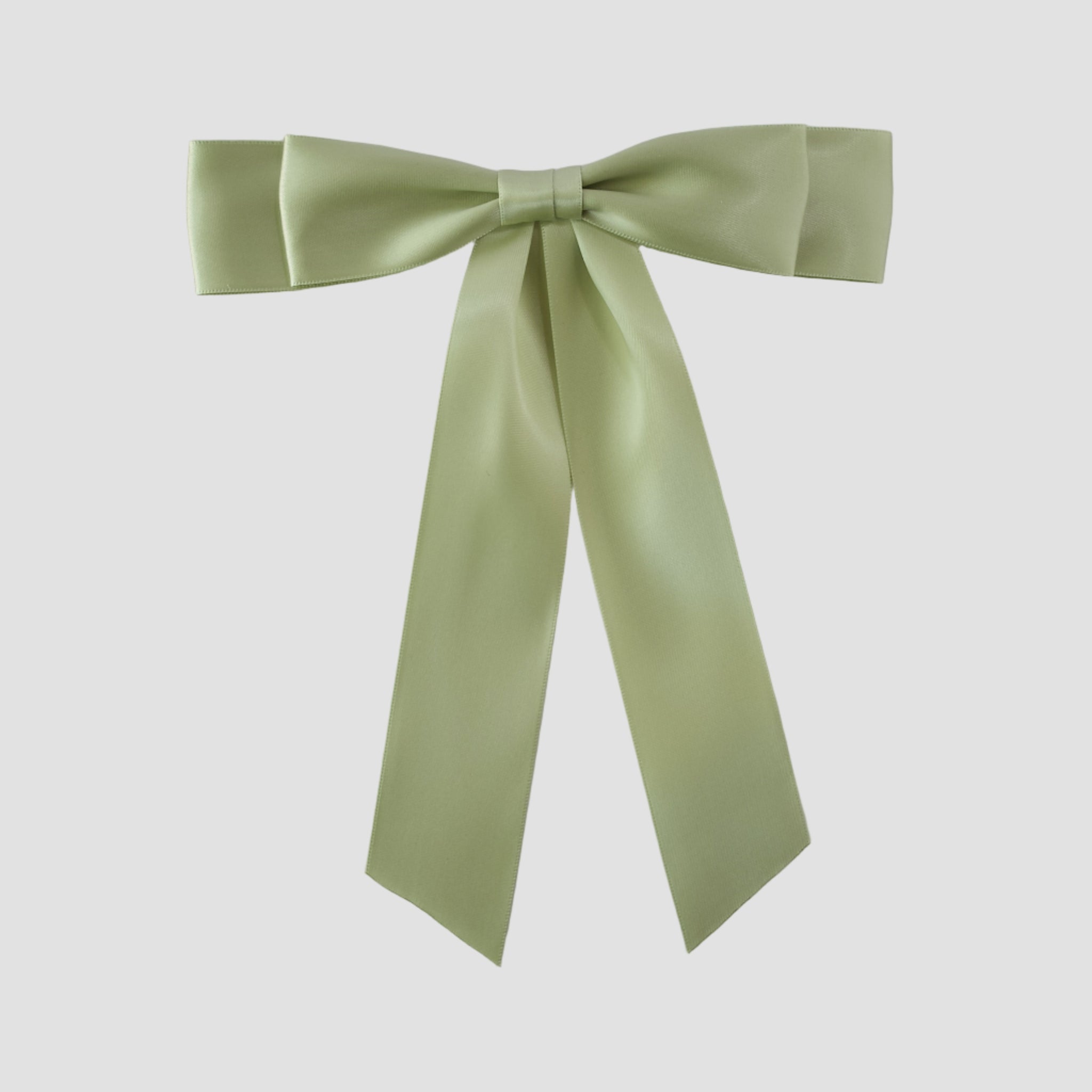 Grace satin bow celadon green