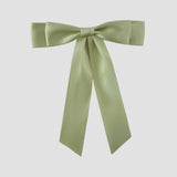 Grace satin bow celadon green