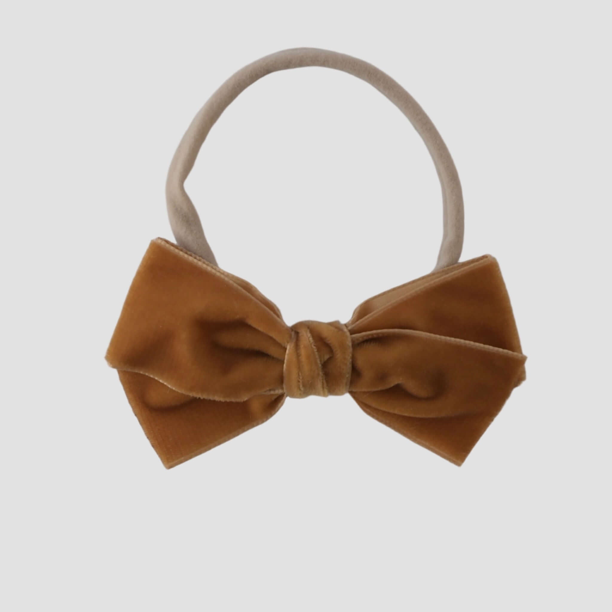 Copper velvet kayla bow headband