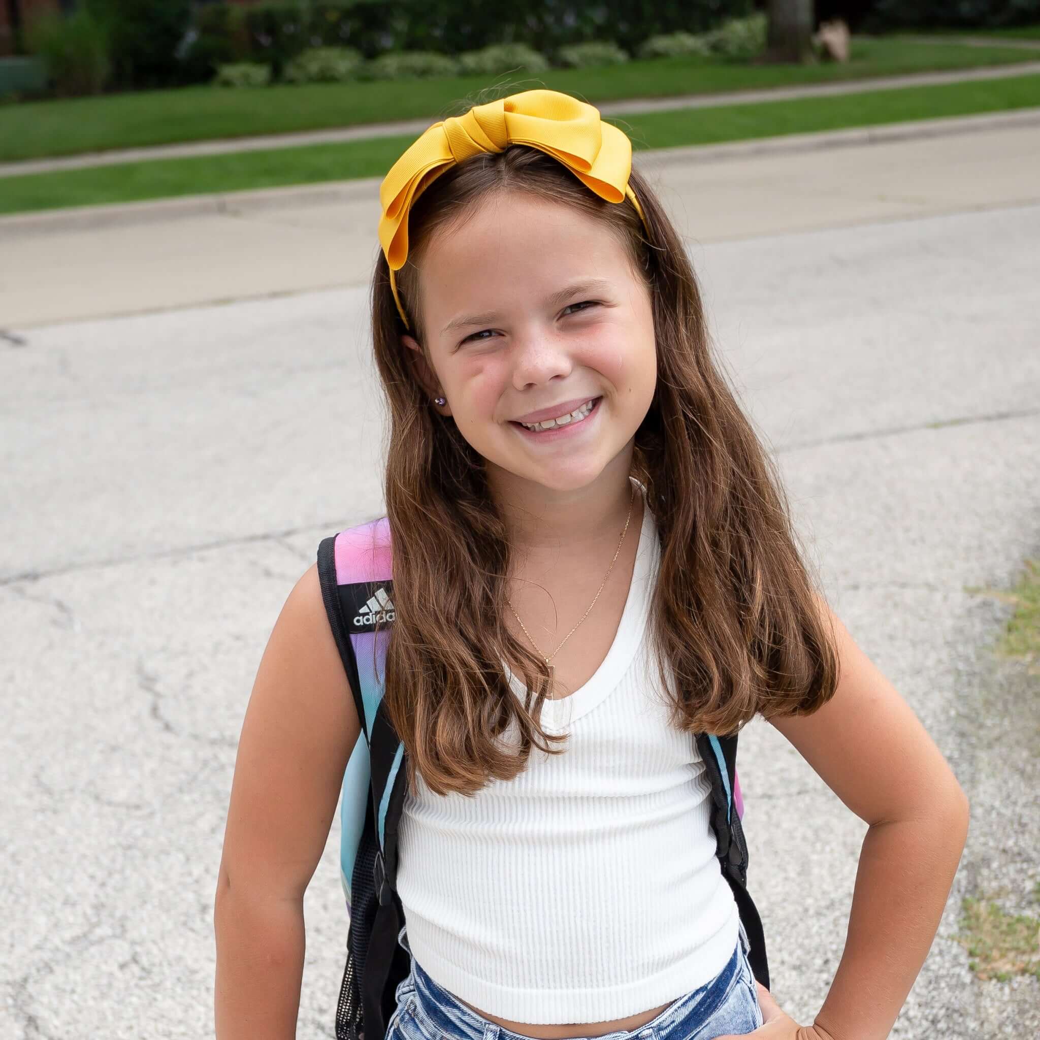 Ava Grosgrain Top Bow Headband