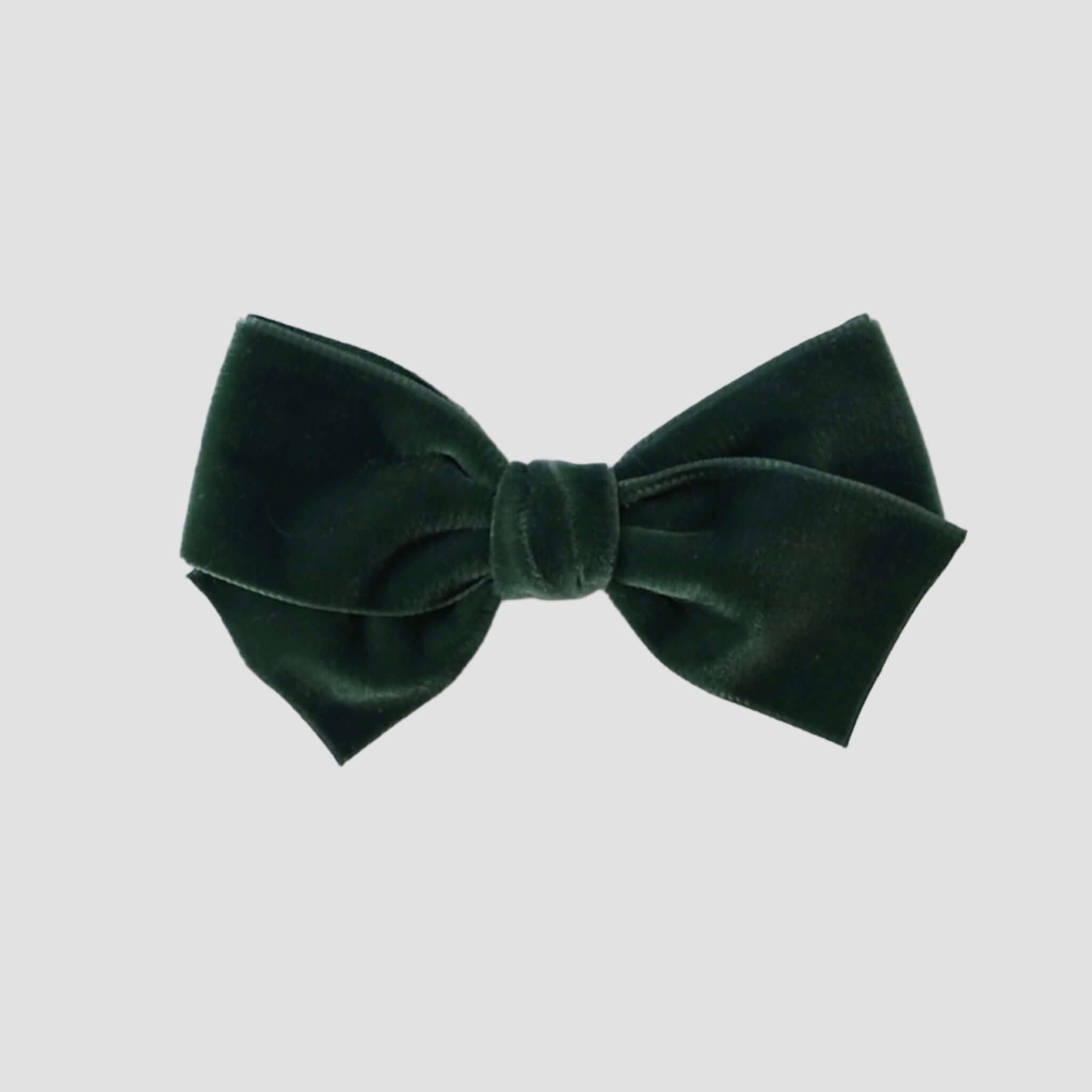 Evergreen velvet Kayla hair bow