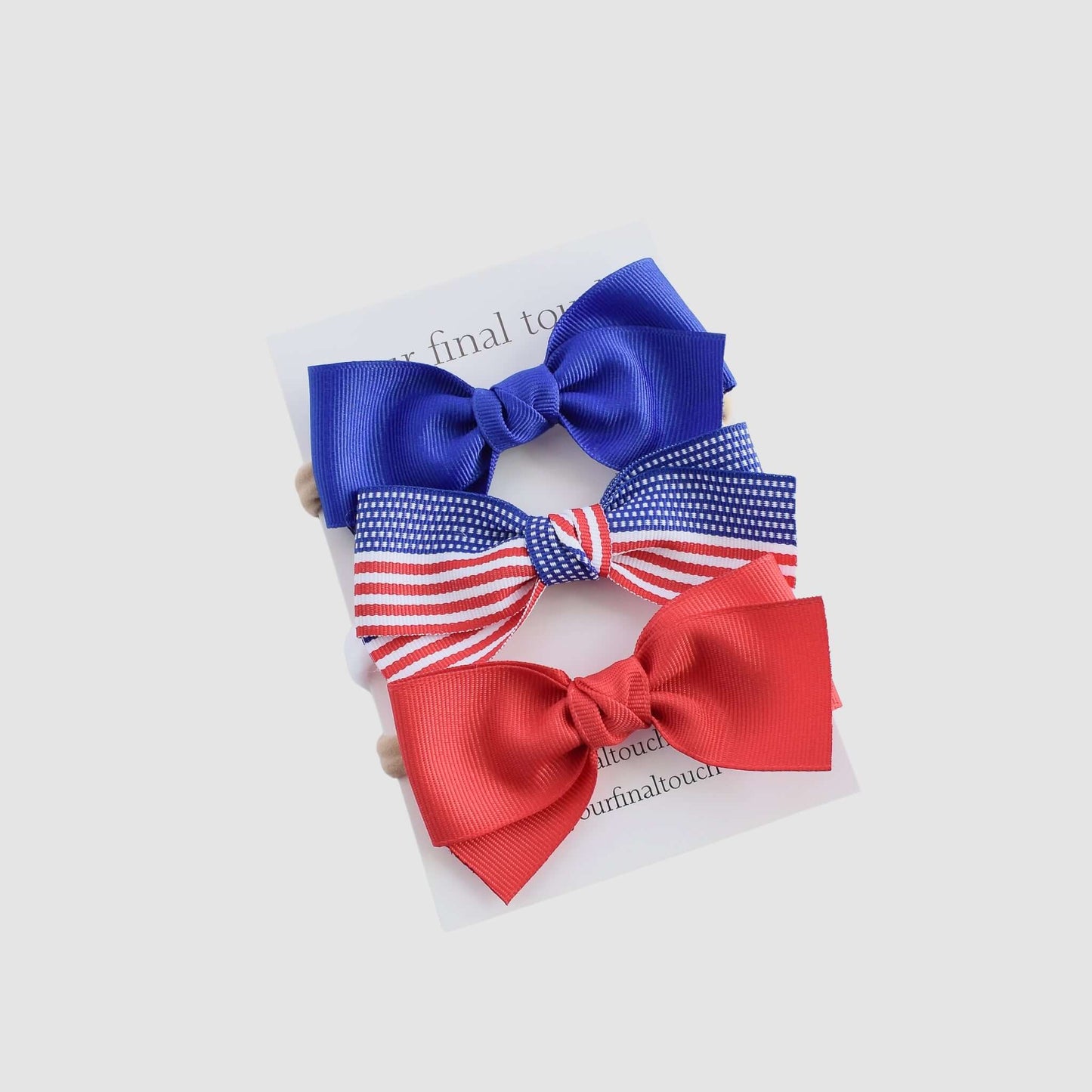 Flag Bow Headband Set | 4 inch Baby Kayla