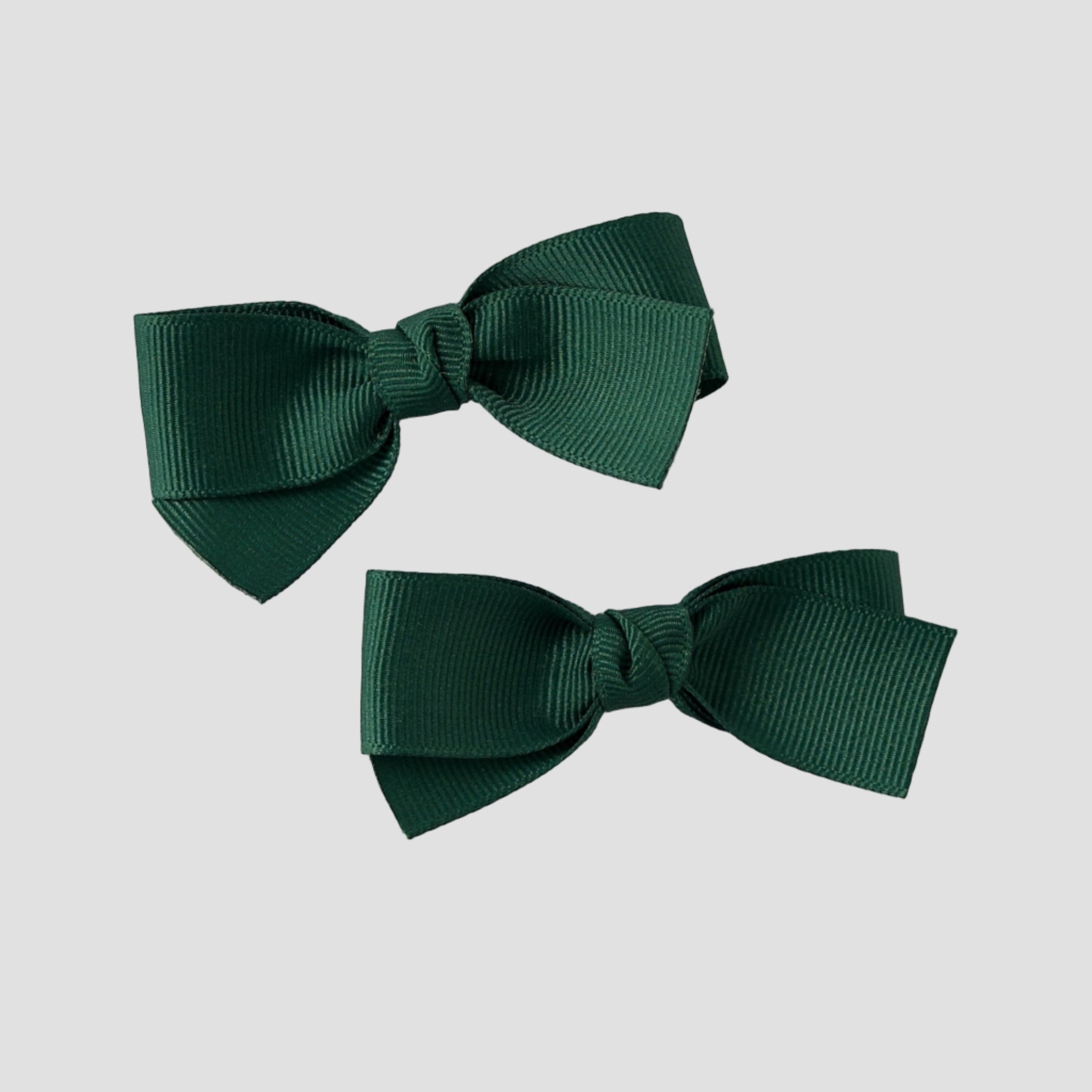 Forest green grosgrain Kayla pigtail set 