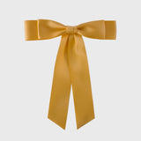 Grace satin bow in golden yellow