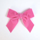 hot pink Kayla velvet bow for girls