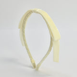 ivory velvet bow headband for women long tail velvet ribbon