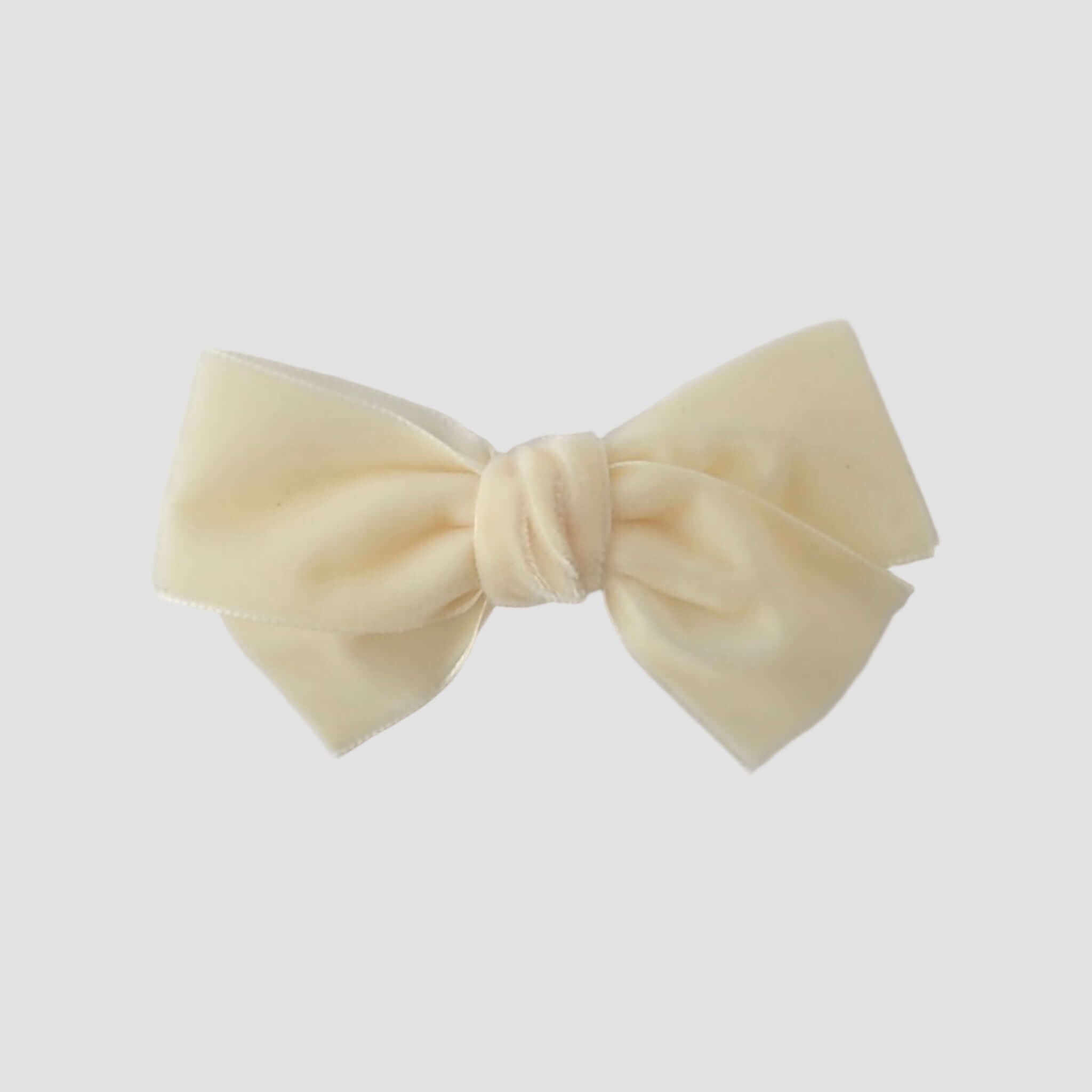 Ivory velvet Kayla hair bow