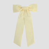 ivory womens velvet hair bow long tail style