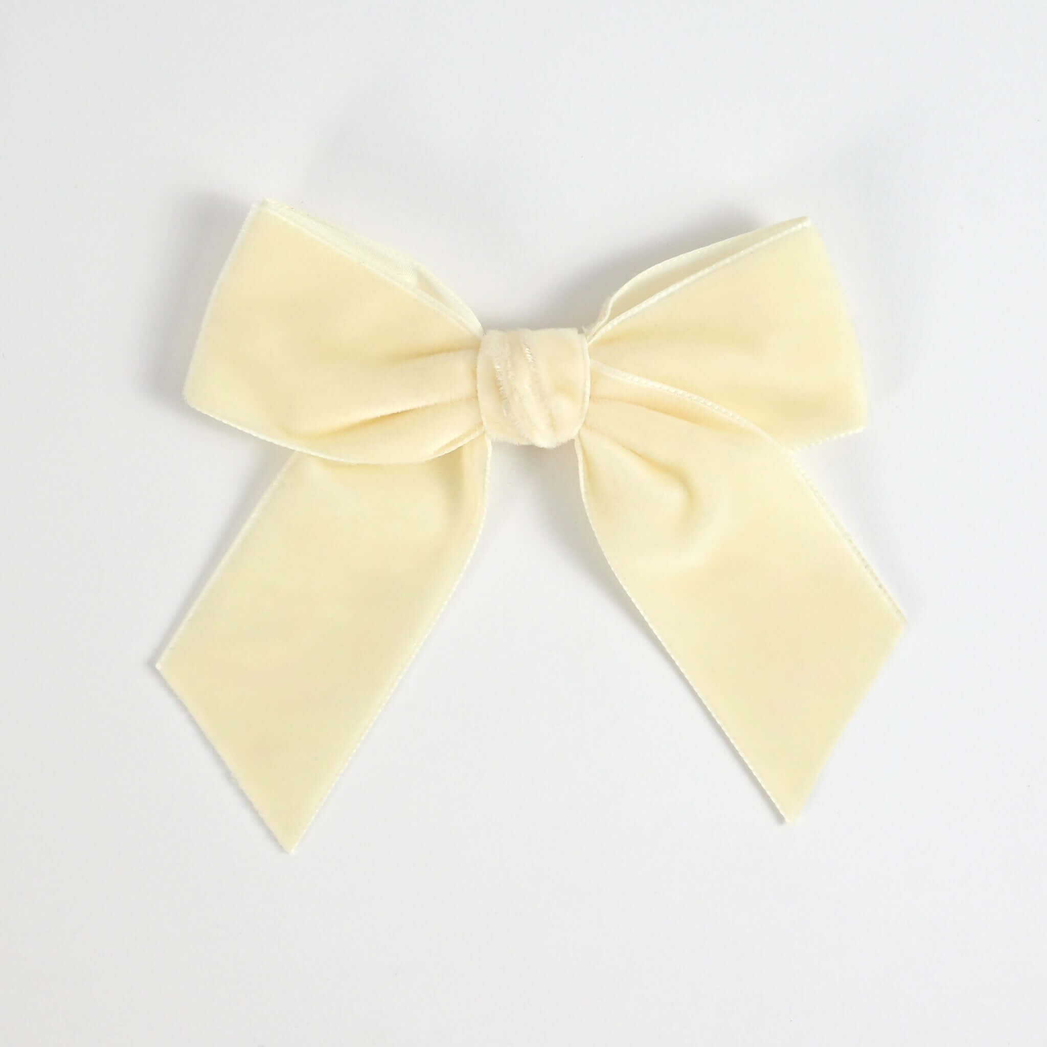 ivory Kayla velvet bow for girls
