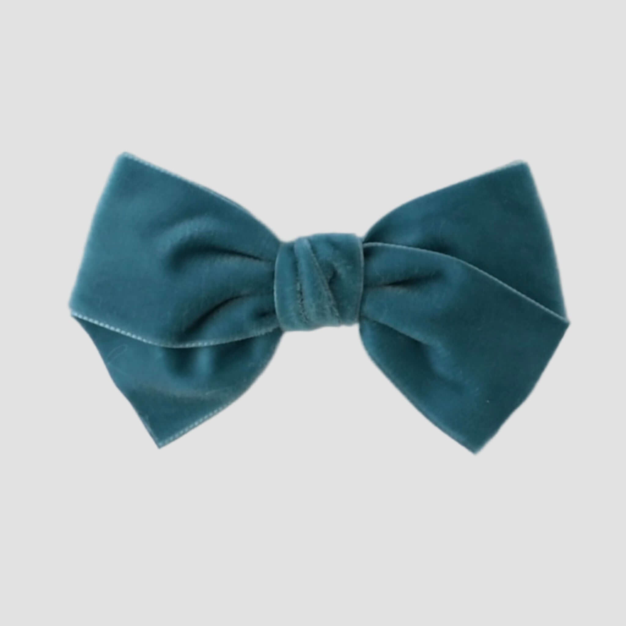 Jade green velvet Kayla hair bow