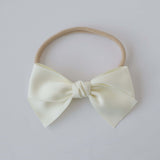 Kayla Matte Satin Bow Headband