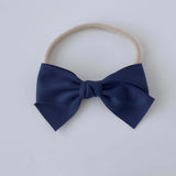 Kayla Matte Satin Bow Headband