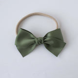 Kayla Matte Satin Bow Headband