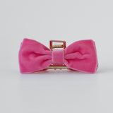 Velvet Bow Claw Clip | Shocking Pink