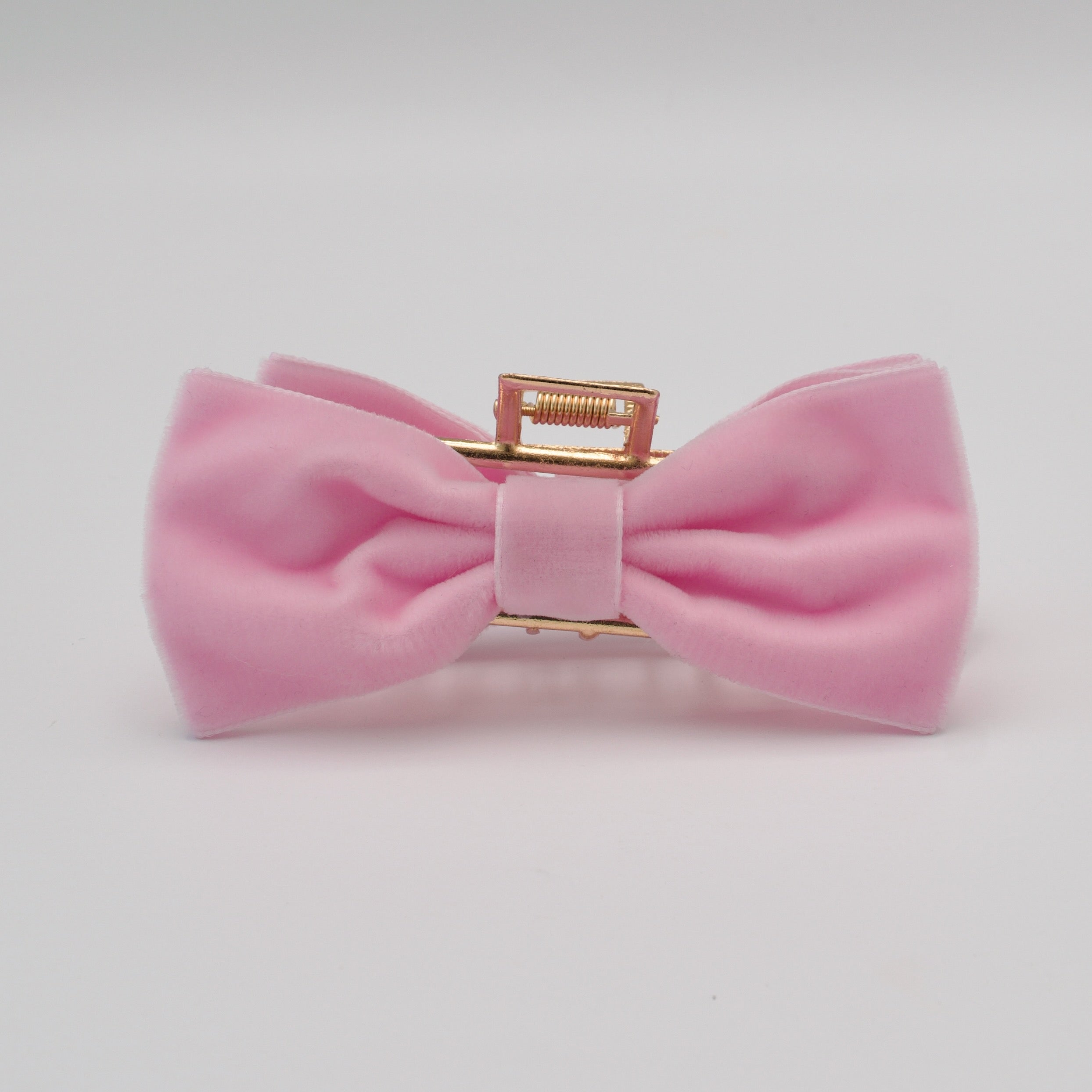 Velvet Bow Claw Clip | Shocking Pink