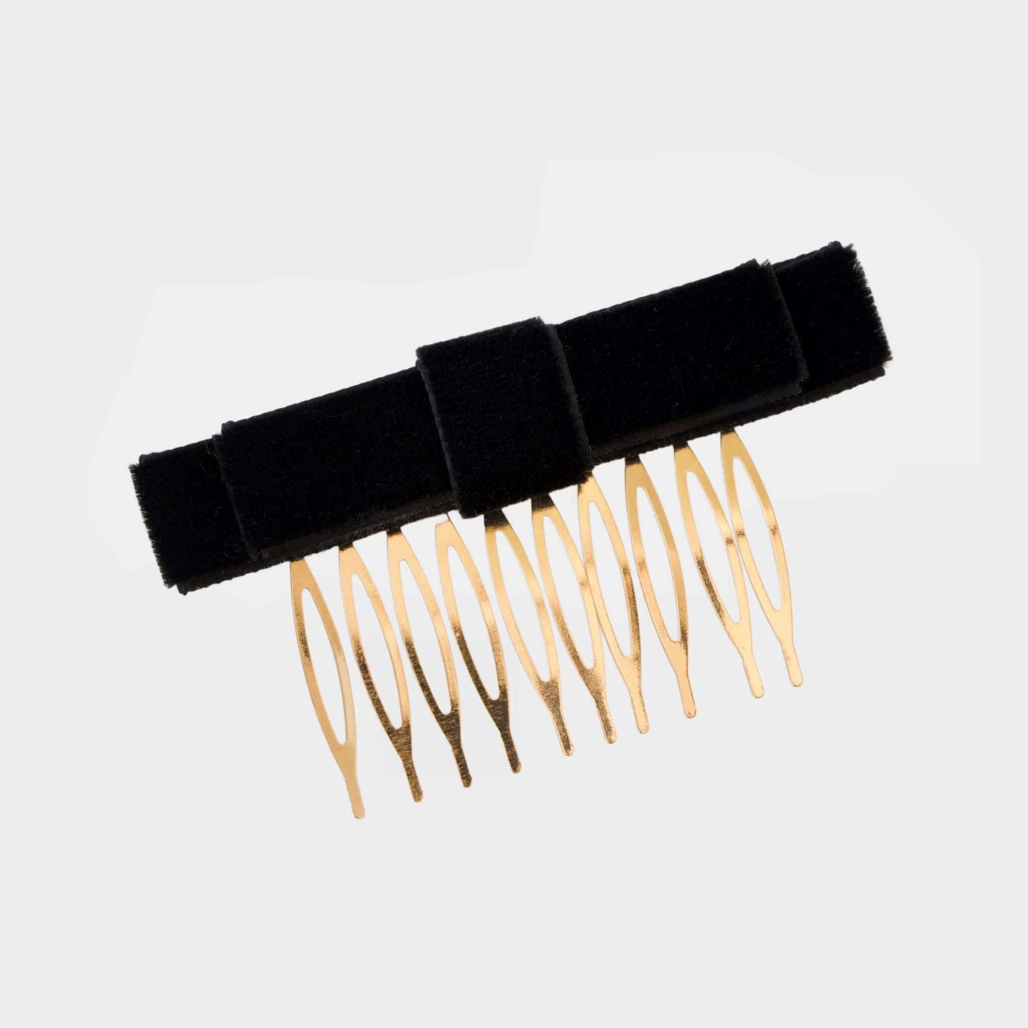 Velvet Bow Comb | Black