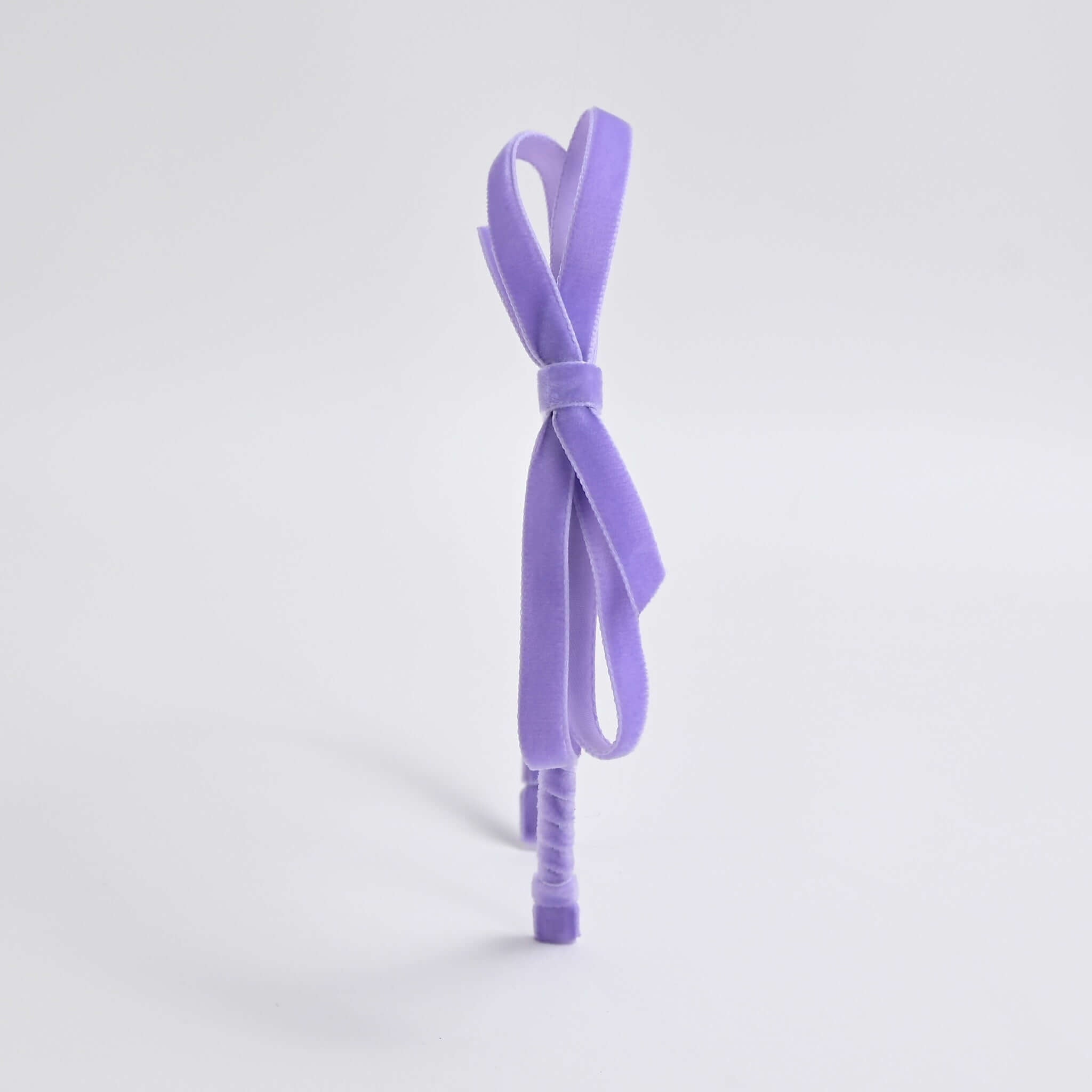 lavender velvet bow headband for girls