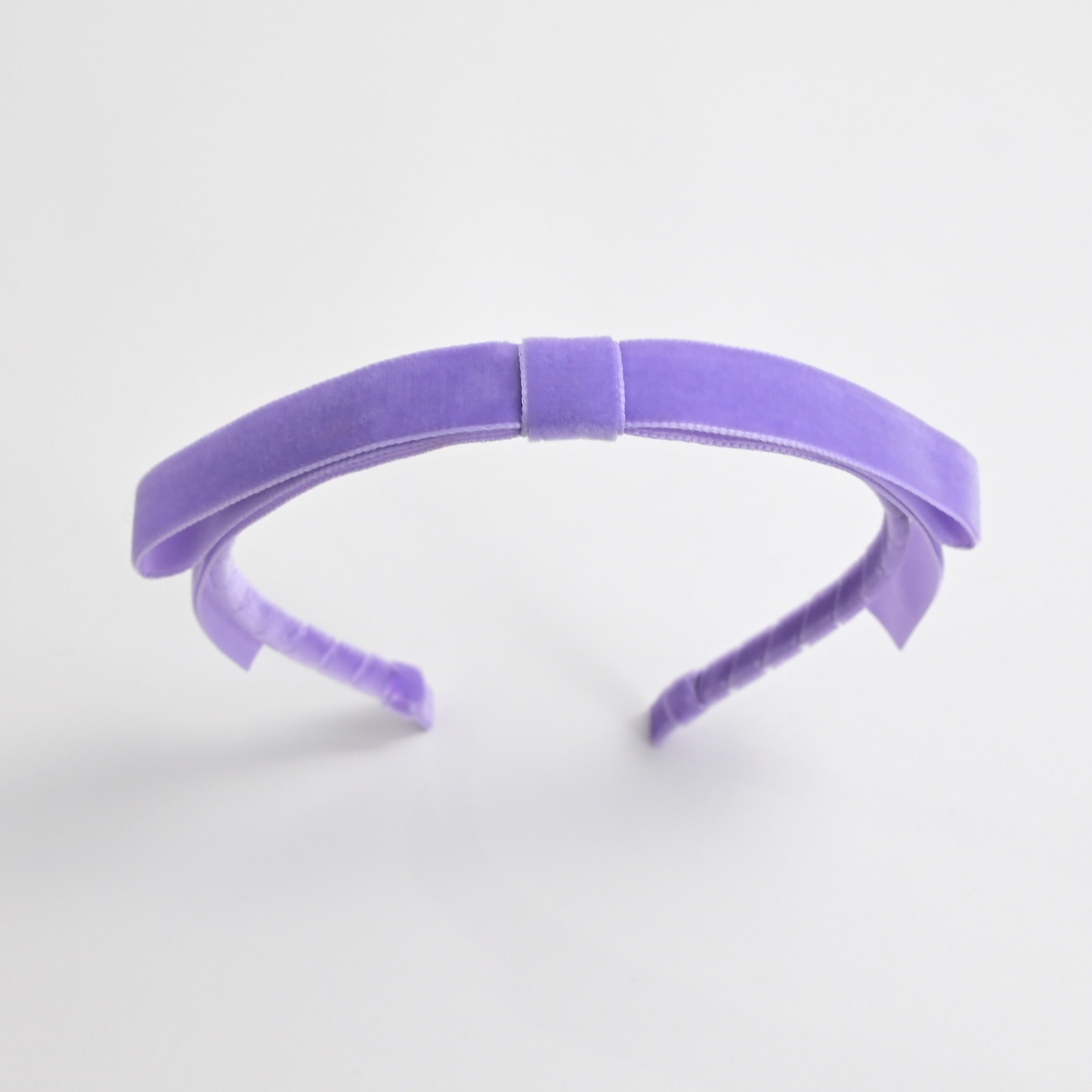 lavender velvet bow headband for women long tail velvet ribbon headband