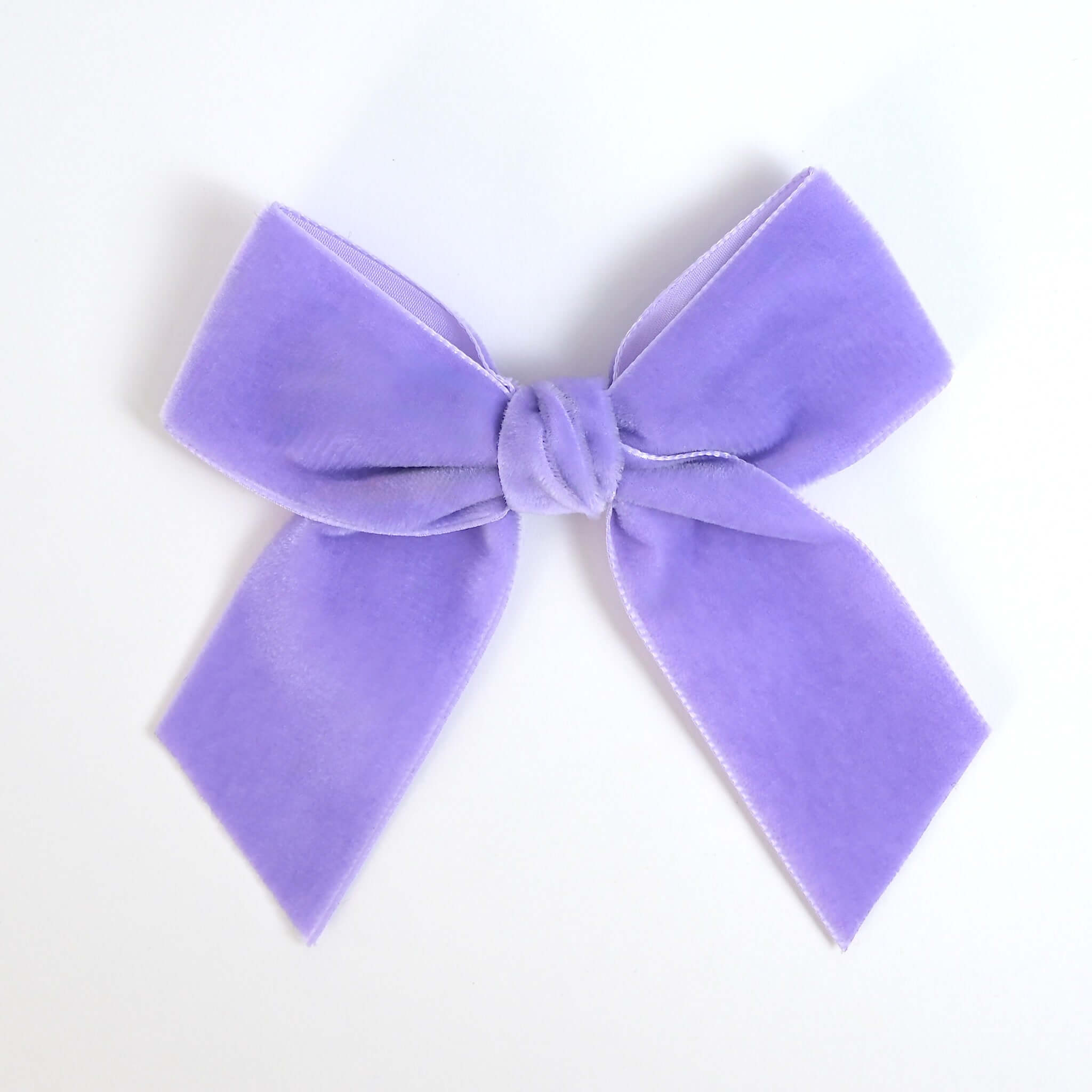 lavender Kayla velvet bow for girls