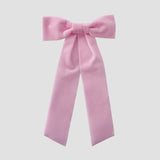 Zoe velvet hair bow in light pink